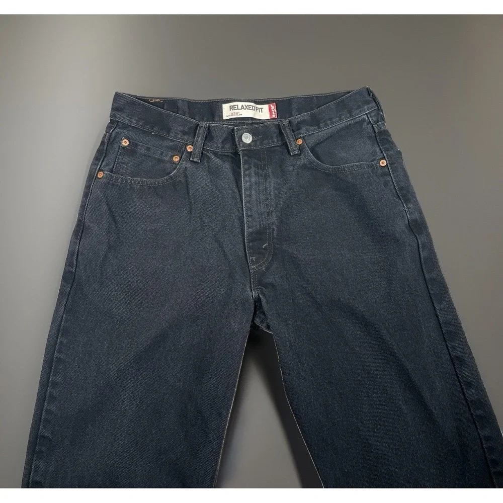 Levi's 550 Men's 34x30 Black Jeans Relaxed Straight Leg Vintage Y2K Denim